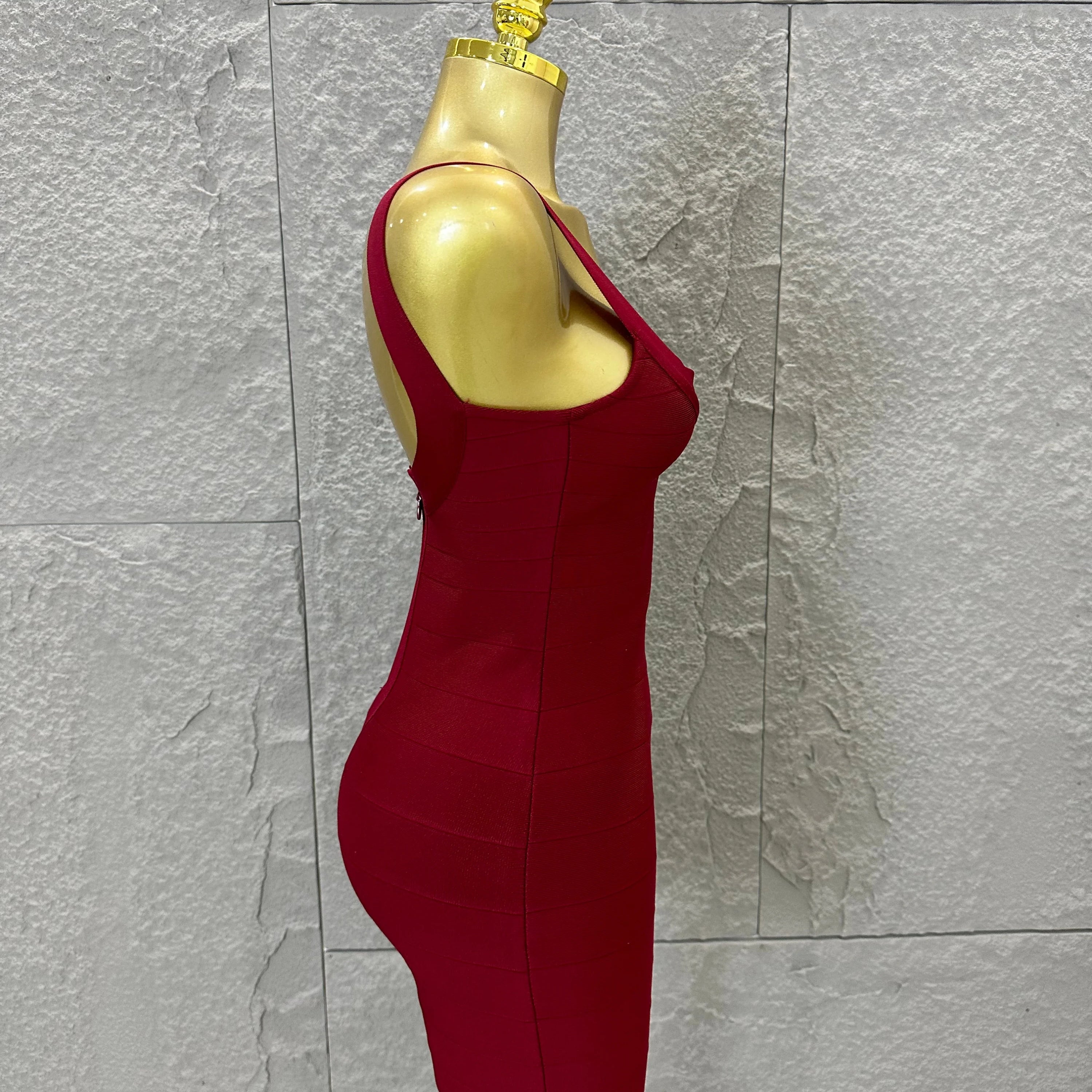 Elegant White Bandage Mini Dress Women Sexy Scoop Neck Sleeveless Bodycon Evening Party Cocktail Party Costume