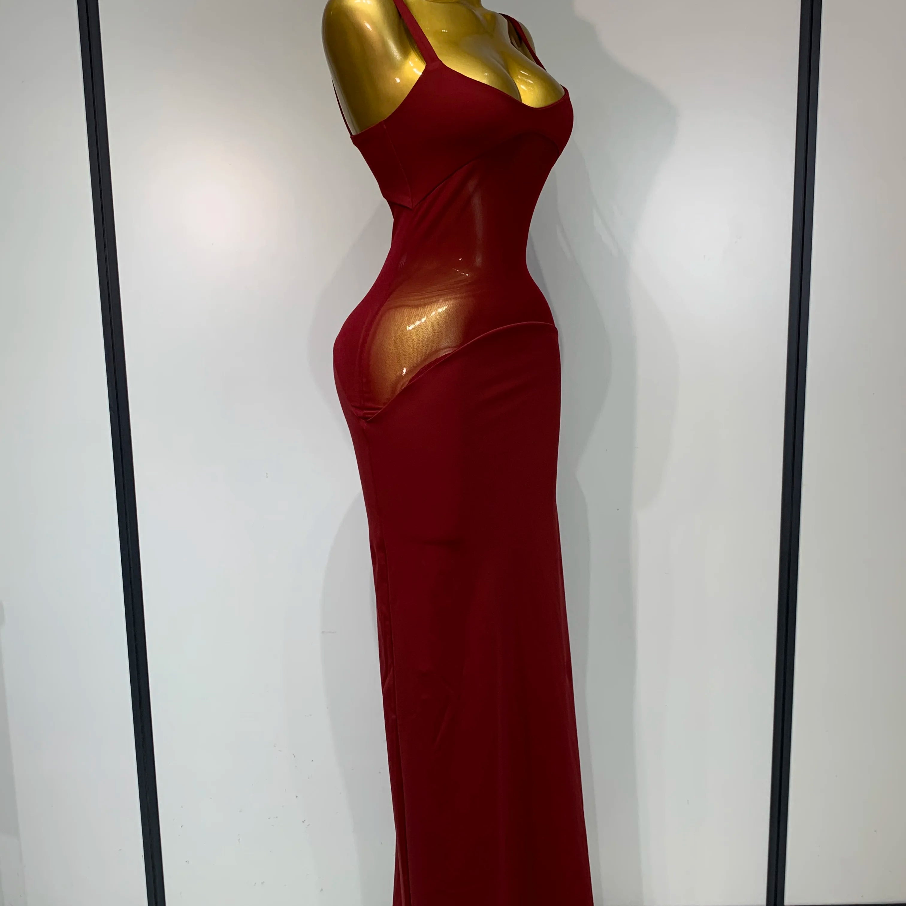 Sexy See Through Mesh Patchwork Long Dress 2025 Women Backless Bodycon Cocktail Party Elegant Luxury Birthday Dresses Vestidos