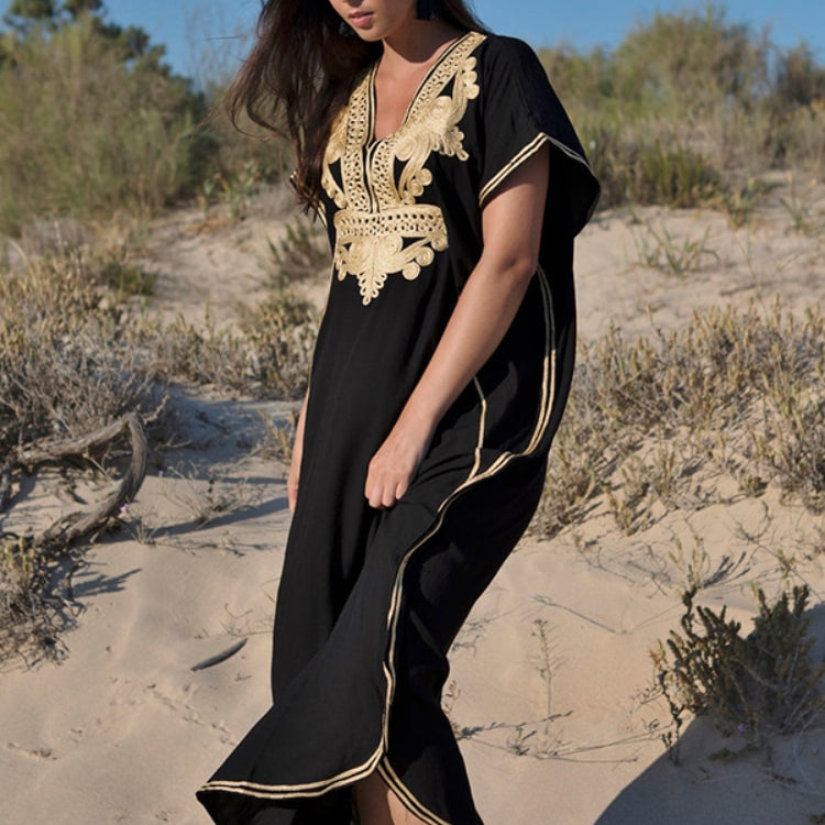 Plus Size Kaftan Tunic Beach Dress Swim Wear Bathing Suit Cover Up