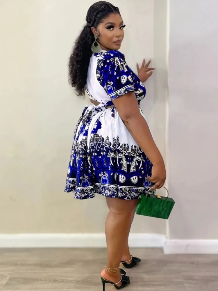 2 Piece Tops And Skirt Sets Plus Size Clothes Dresses For Women's Clothing 2025 Summer Autumn Big Size 3XL 4XL 5XL Oversize