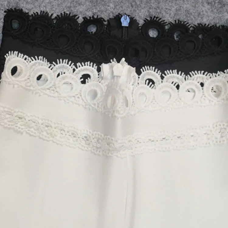 Women Winter Style Sexy Long Sleeve Flare Black White Two Pieces Bandage Set 2022 Celebrity Designer Fashion Party Women's Set