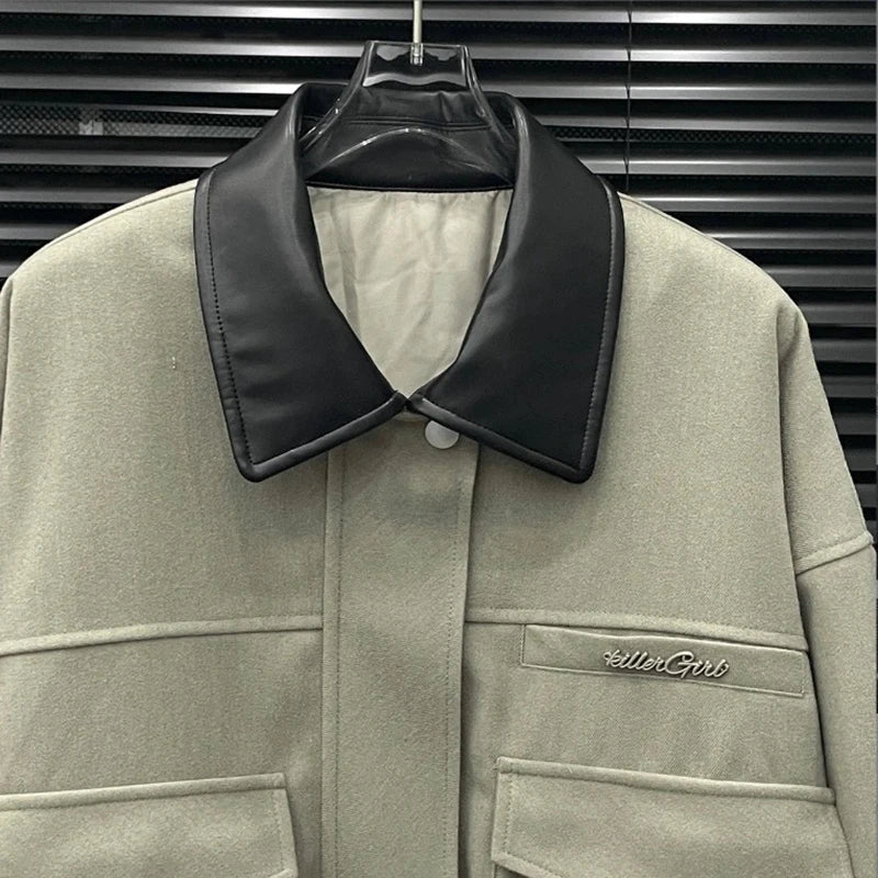 Autumn Winter New Fashion Loose Versatile Cotton Jacket Solid Color Short Skirt Two-Piece Set For Women 11A07637