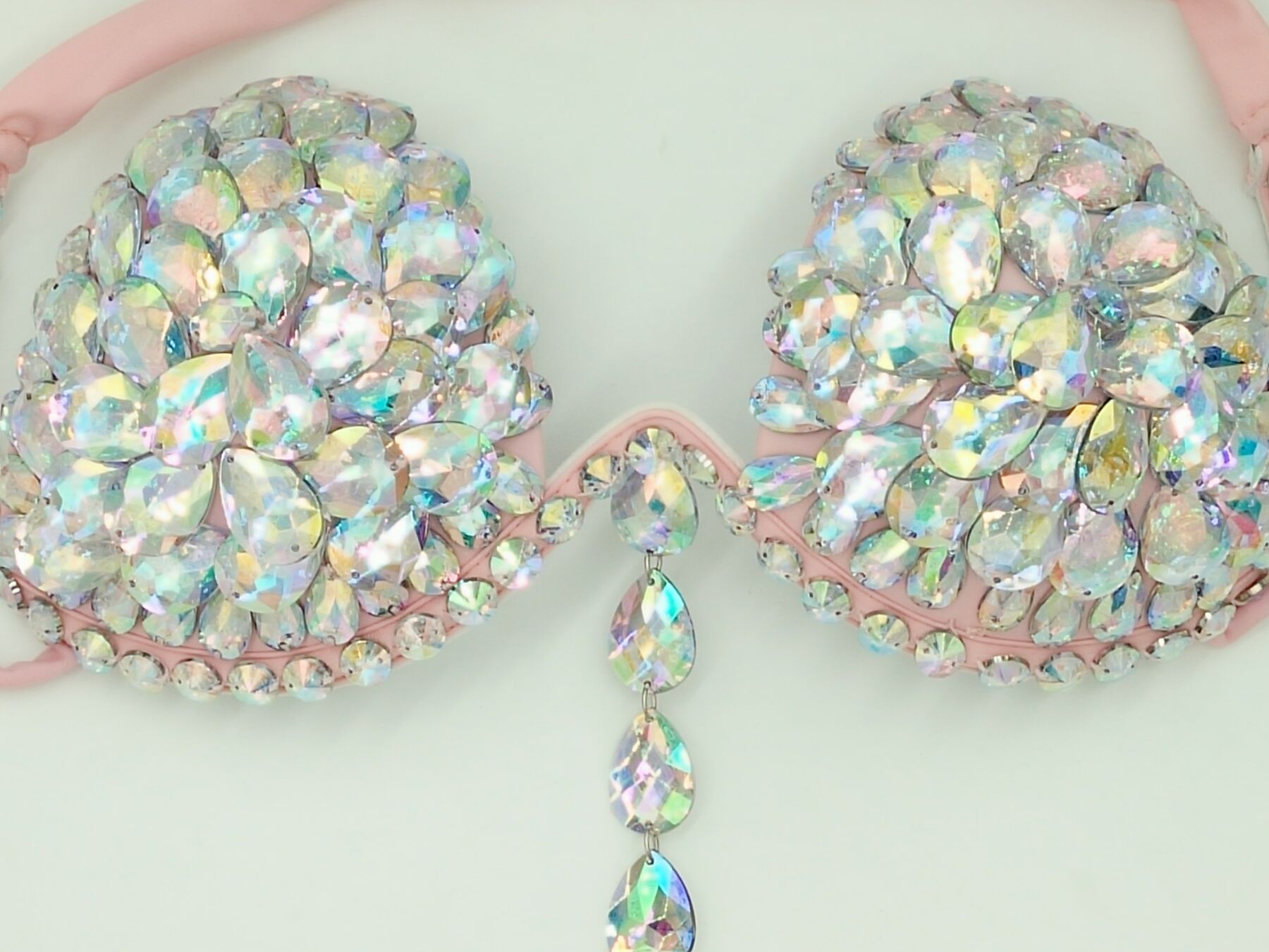 Sexy Gathered Crystal Diamond Bikini Luxury Rhinestone Women's Swimsuit Push Up Halter Straps Triangle Bathing Suit