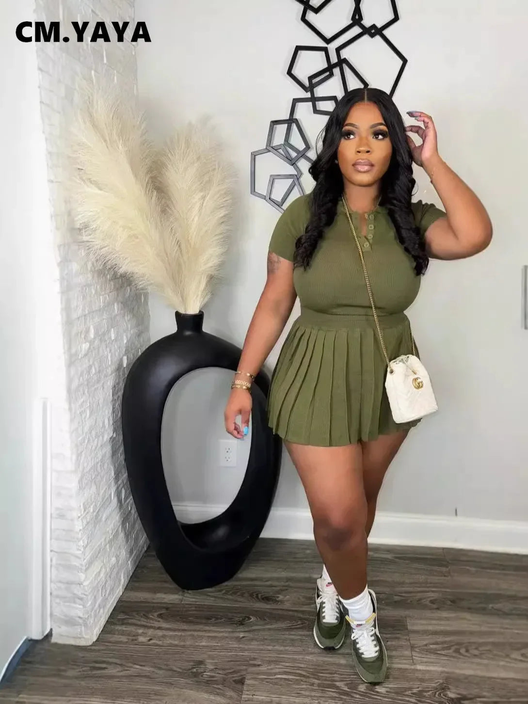 Fashion Sport Women's Set Pleated Mini Skirt and Short Sleeve T-shirt Top 2024 Street Two 2 Piece Dress Sets Outfits