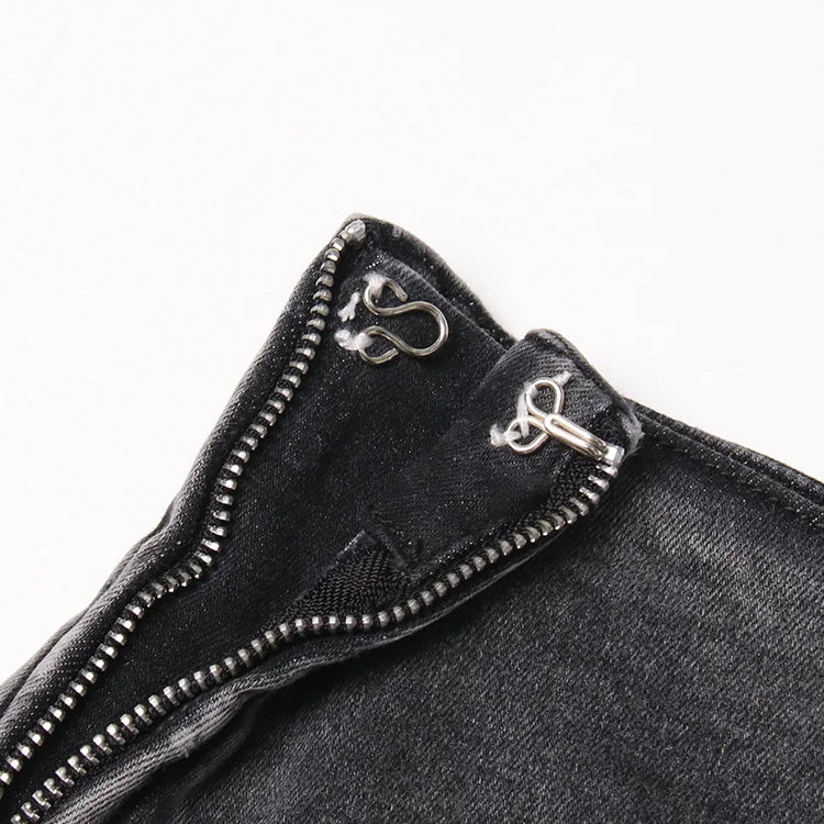 Patchwork Pocket Irregular Chic Denim Shorts For Women High Waist Spliced Zipper Designer Short Pants Female New