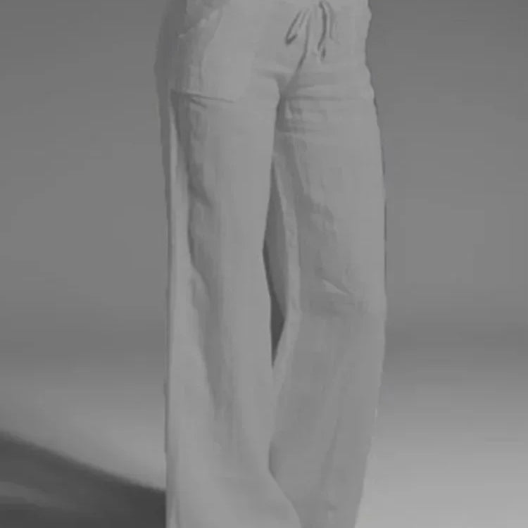 Summer Cotton Linen Women's Pants Oversize Black Wide-leg Pants Casual Pants Female Trendy Loose Fashion Trousers Ladies