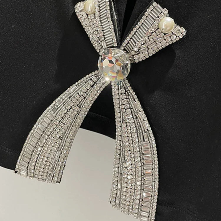 VGH Solid Patchwork Diamonds Split T Shirt For Women Round Neck Short Sleeve Slimming Minimalist T Shirts Female Fashion Style