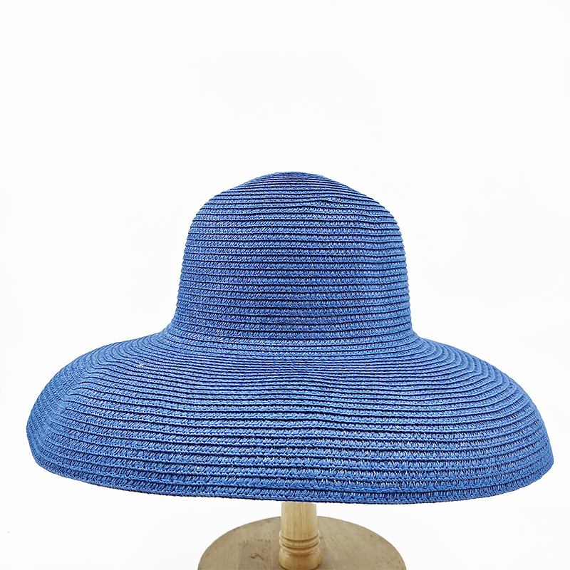 Summer hat new female sun hat folding beach hat big brim travel sunscreen Hepburn wind sun hat travel 17 55-58CM
