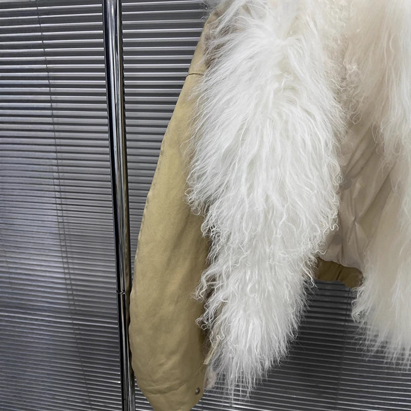 Autumn Winter New Style Casual Versatile Fur Collar Long Sleeve Simple Fashionable Trendy Women's Warm Jacket 11A07906