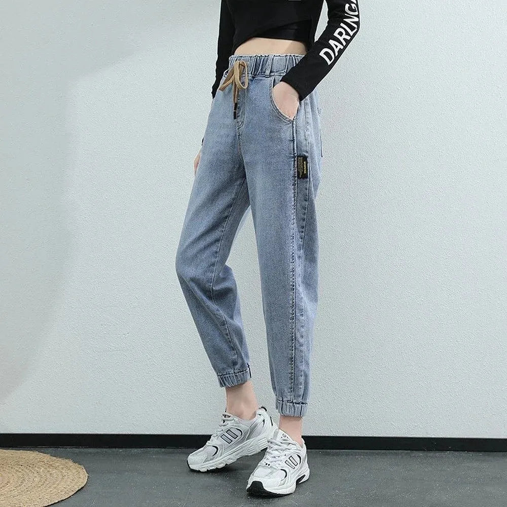 New Harem Pants Vintage High Waist Women's Jeans Ankle Length Mom Jeans Cowboy Denim Pants Jeans Women's y2k Streetwear