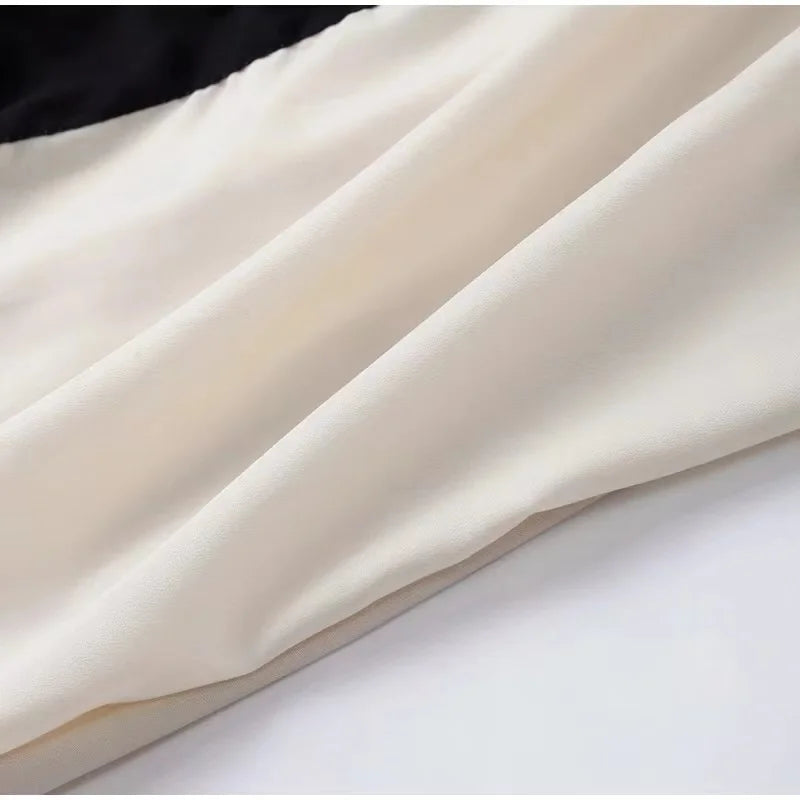 Black White V Neck Maxi Dress Solid Color Elegant Women's Swimsuits Cover Up Fashion Luxury Swimwear Bathing Suit Beachwear