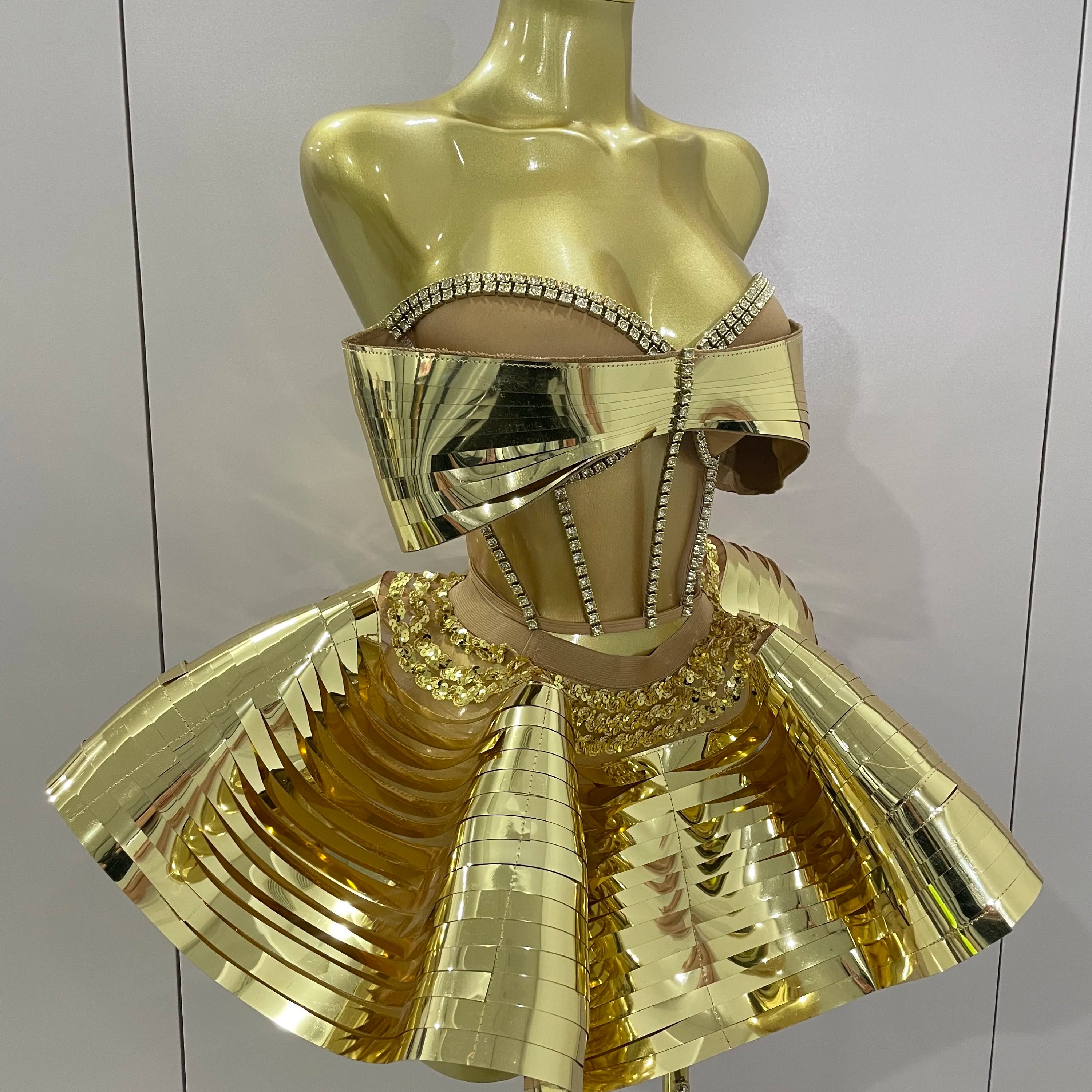 2025 Women Silver Sequins Rhinestone Sexy Backless Two Piece Set Birthday Party Club Fancy Outfit Stage Performance Costume