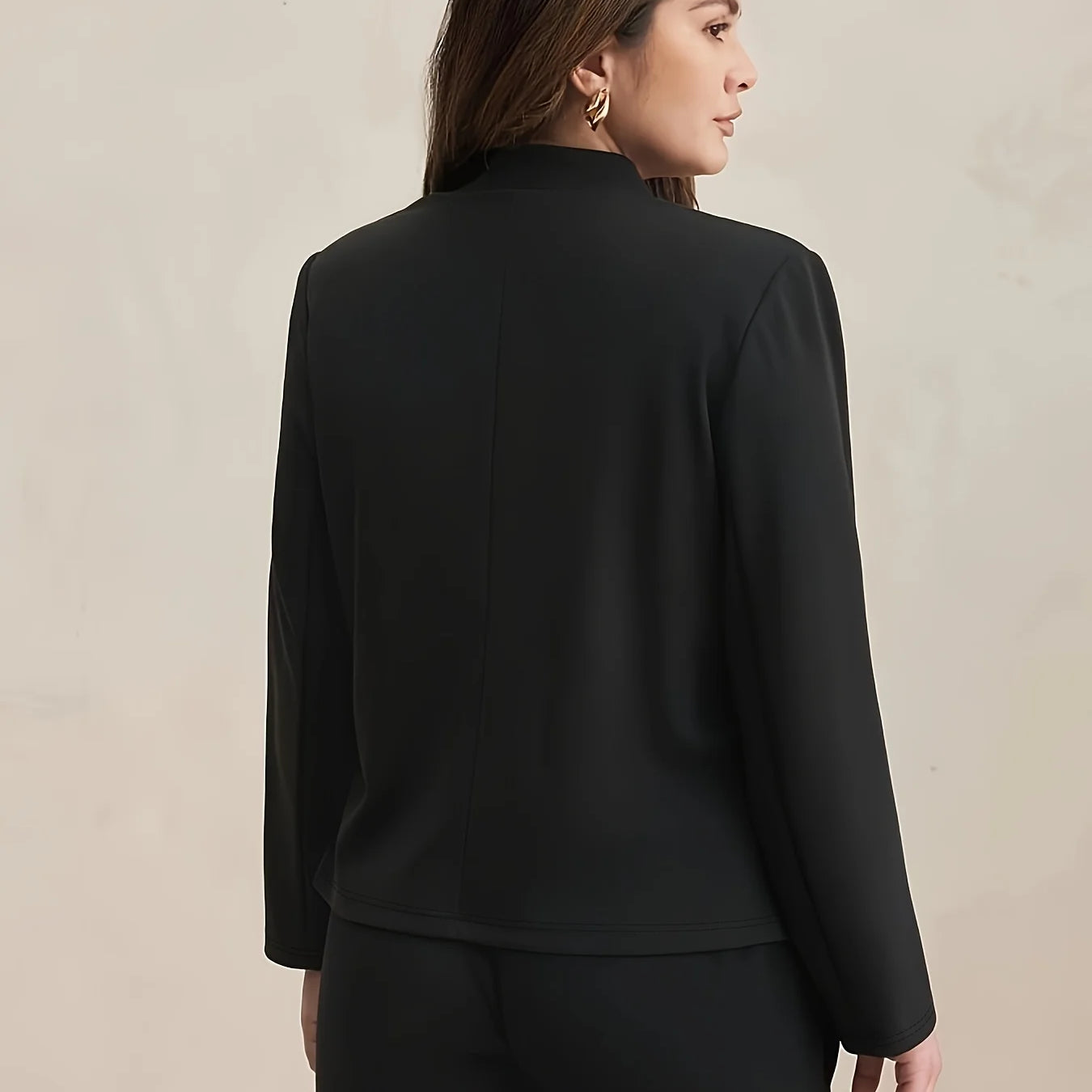 Plus Size Autumn Elegant Suit Jacket Set Office Lady Casual Women's Blazers Coat Pants 2 Piece Female Professional Suit