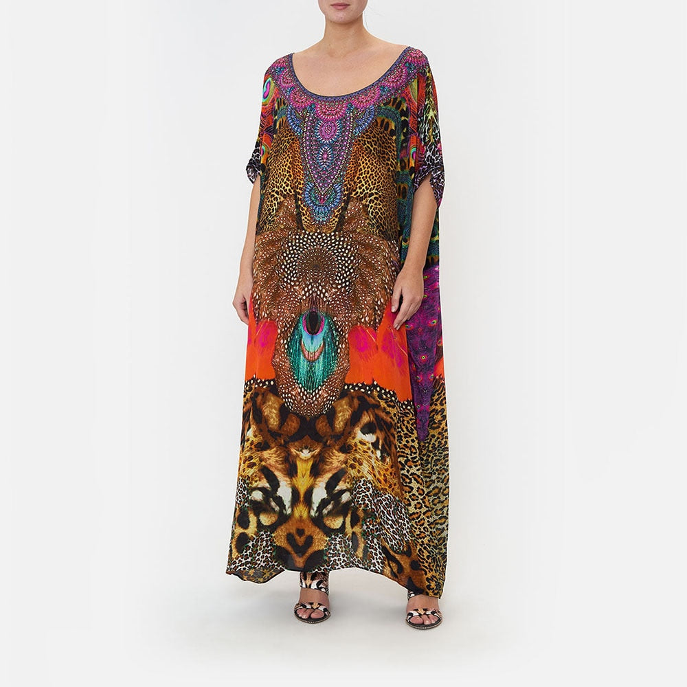 Summer Dress Cover-ups Bathing Suit Beach Outfits Kaftans Bohemian Clothes Pareos De Playa Mujer Z502 One Size