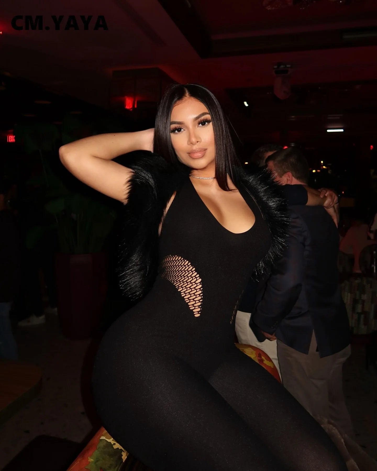 Sleeveless Sexy Mesh Lace Hollow Out Women’s Jumpsuits 2025 summer v-Neck Night Club Party Pajamas One Piece Outfits