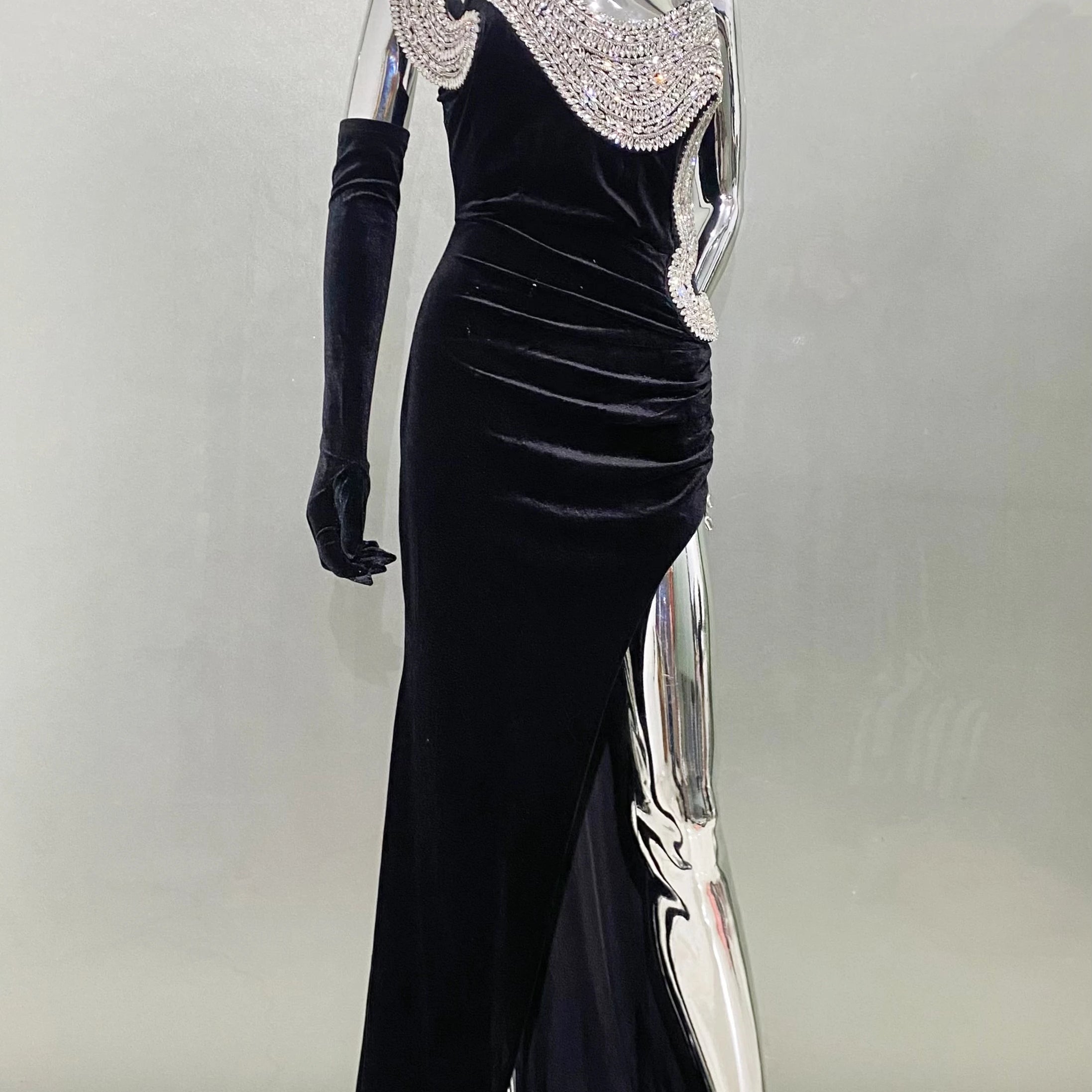 Women Celebrity Sexy Strapless Backless Diamonds Beading Maxi Long Gowns Dress 2024 Elegant Evening Party Club Dress Vestido