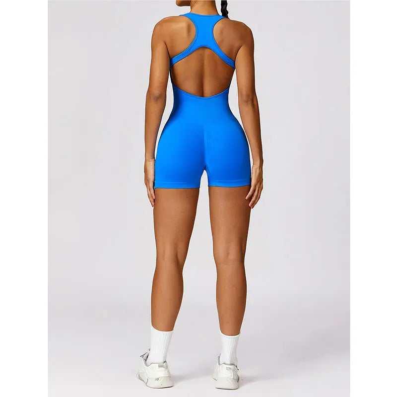 New Yoga Set Seamless Women's Jumpsuits One-Piece Gym Push Up Workout Clothes Fitness Bodysuit Sportswear Tracksuit Short Sleeve