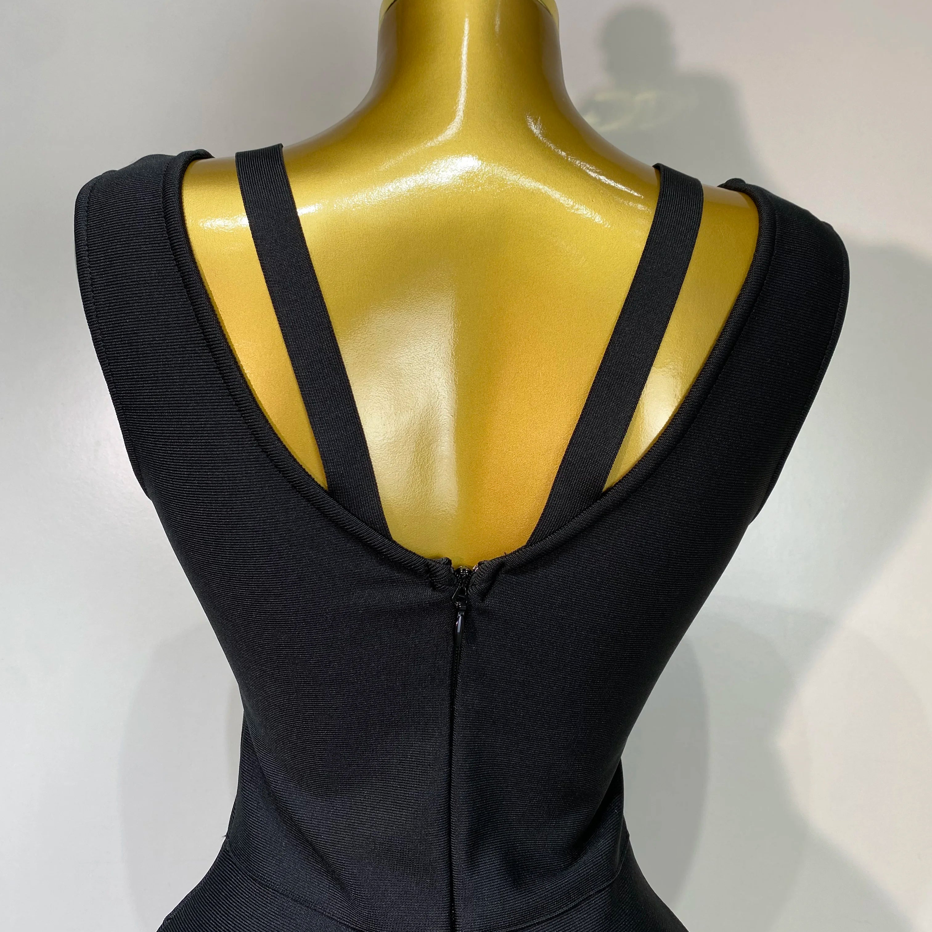 Women Black Elegant Bandage Dress 2025 Sexy Sleeveless Bodycon Evening Party Club Luxury Birthday Dress Wedding Guest Gown