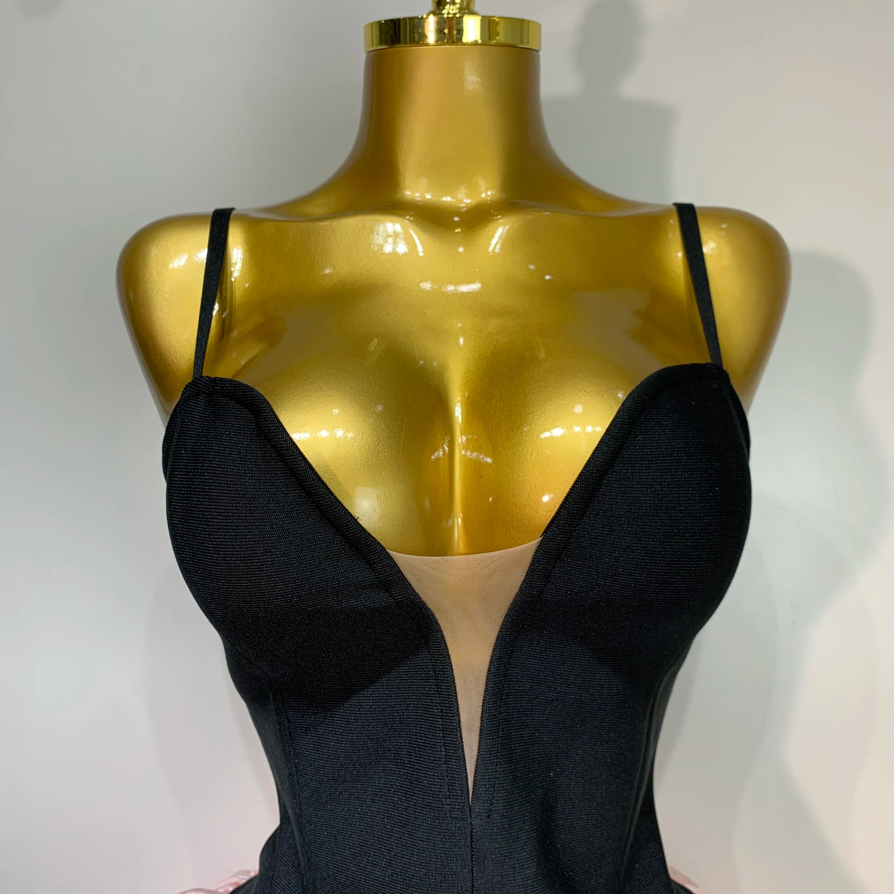 Women Sweety Short Bandage Dresses Evening Party Bow Decoration Bubble A-line Mini Girls Dress Elegant Luxury Birthday Dress