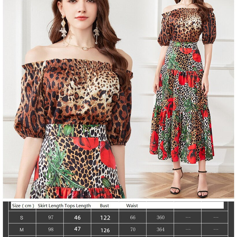 Summer Floral Dress Sets Women 2 Piece Outfit Sexy Slim Tops and Skirt Party Set 2024 Suspender Strap Suit Ballgown Frocks 6