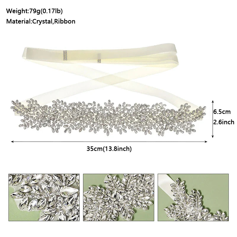 Bridal Belt for Wedding Dress Handmade Luxury Crystal Rhinestone Flower Belts Women Accessories Party Jewelry Bridesmaid Gift