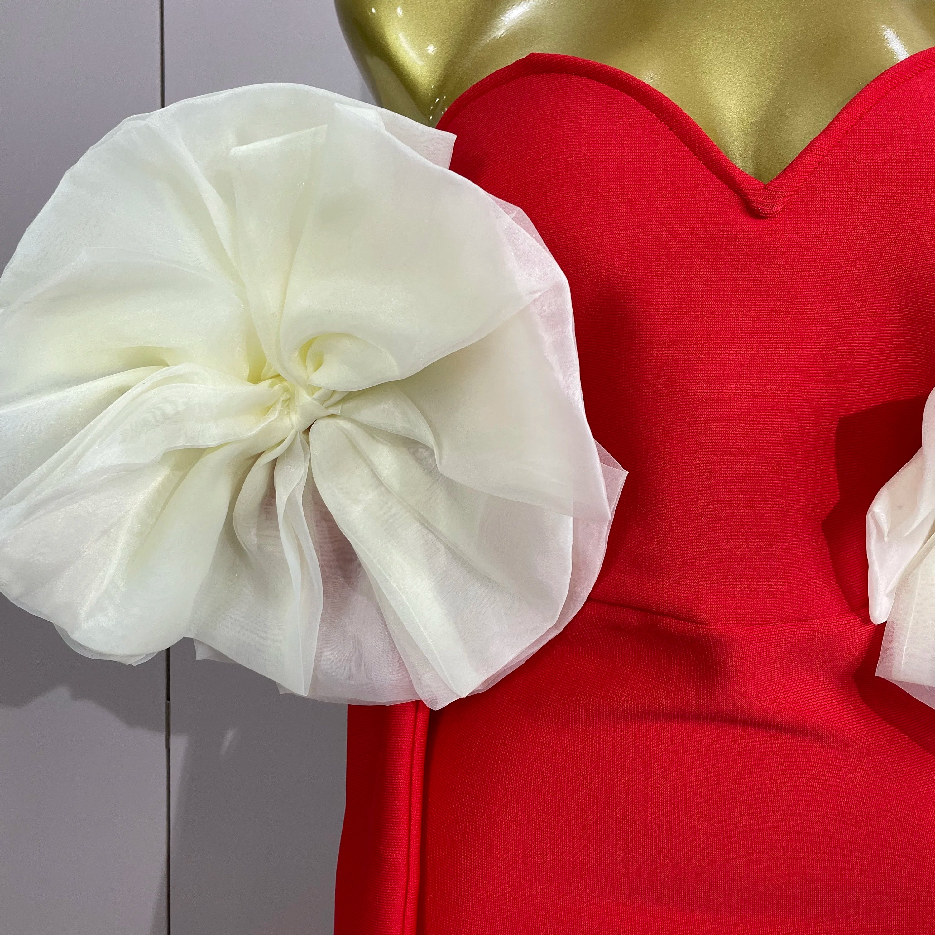 2025 New Women Sexy Off Shoulder Red Bodycon Bandage Dress Long Sleeved Celebrity Elegant Backless Dress Luxury Birthday Dresses