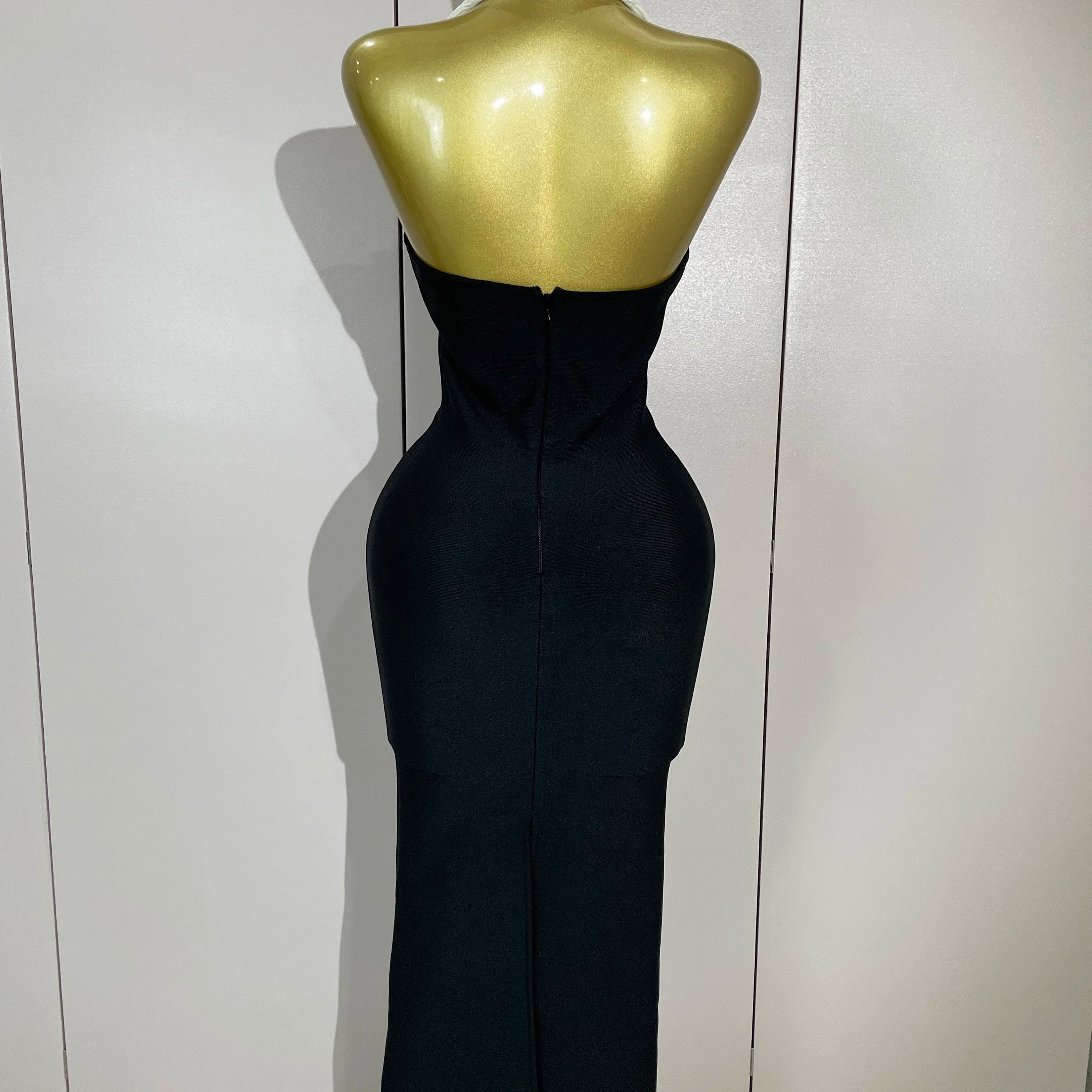 Women Sexy Halter Backless Sleeveless Bodycon Maxi Dress Celebrity Elegant Gown Club Birthday Evening Party Wedding Dresses
