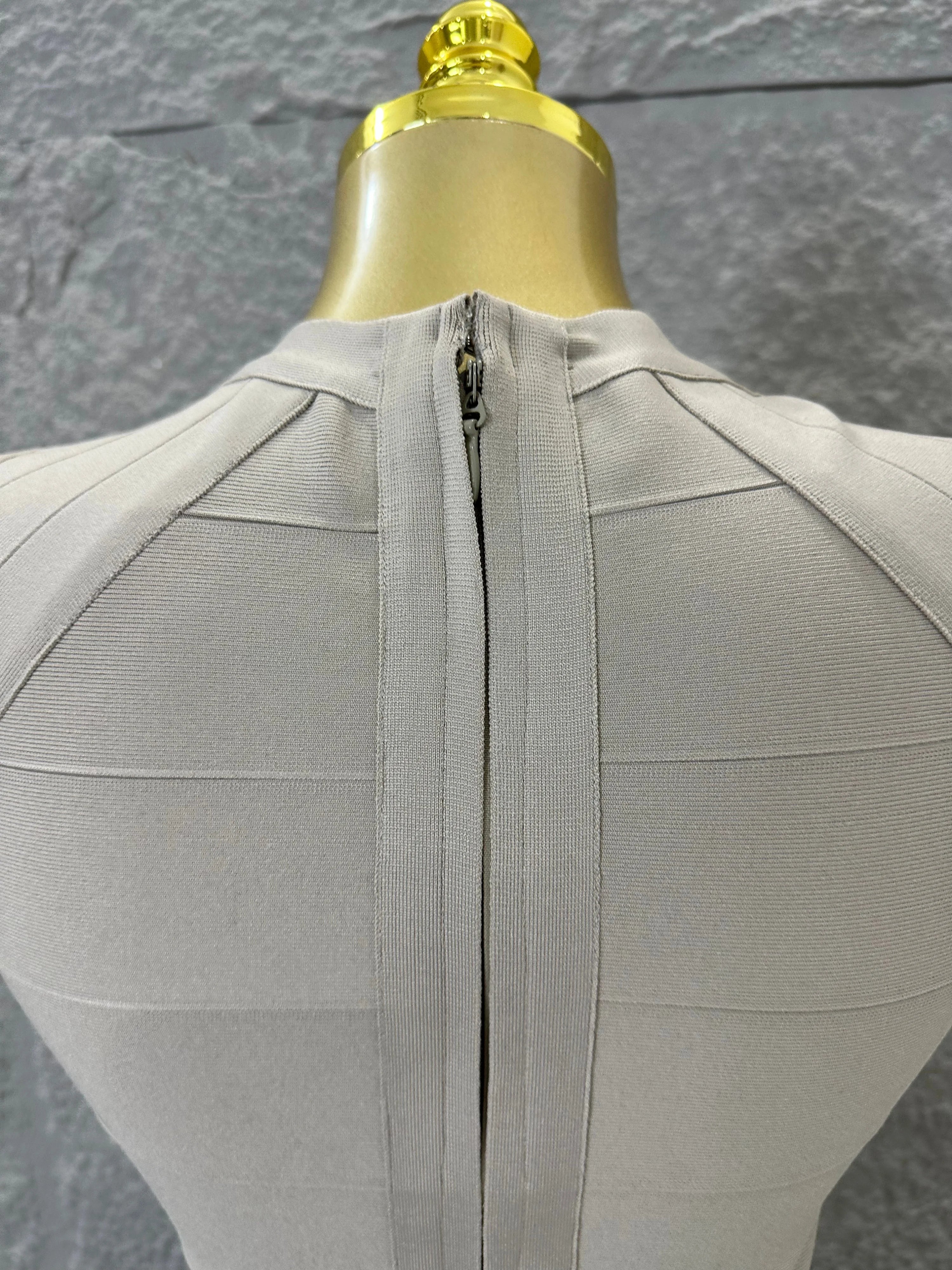 2026 Elegant Beige Bandage Midi Dress Women Sleeveless Deep V Neck Bodycon Cocktail Party Evening Gown Formal Event Wear