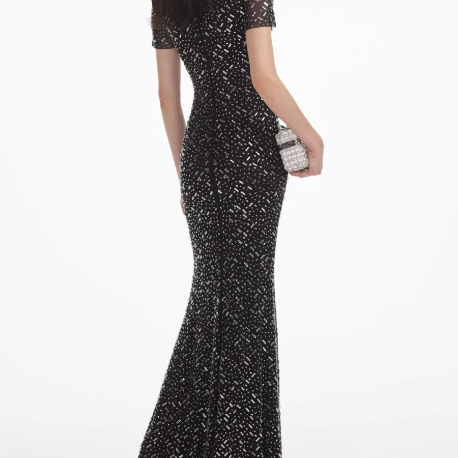 Solid Slimming Spliced Stick Drill Dresses for Women Round Neck Short Sleeves Temperament Dress Female Clothing New