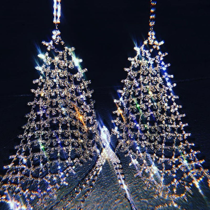 y2k Glitter Rhinestone Sexy Bikini Bodychain Jewelry 2024 Festival Rave - Harness Luxury Bra Body Chain Top Accessories Default Title