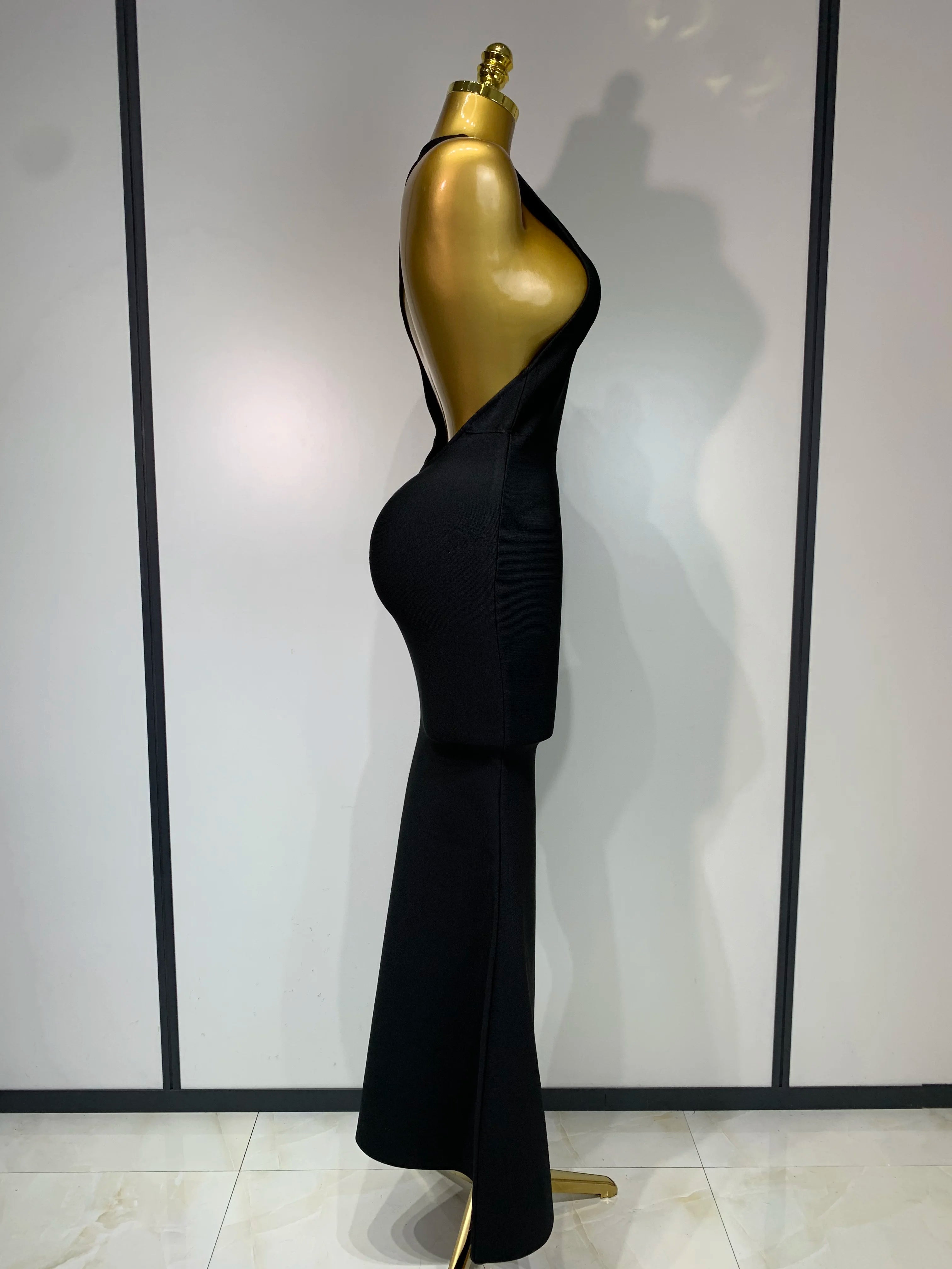 Women Sexy Backless Design Sleeveless Bodycon Bandage Dress 2025 Celebrity Elegant Evening Club Party Luxury Birthday Dresses