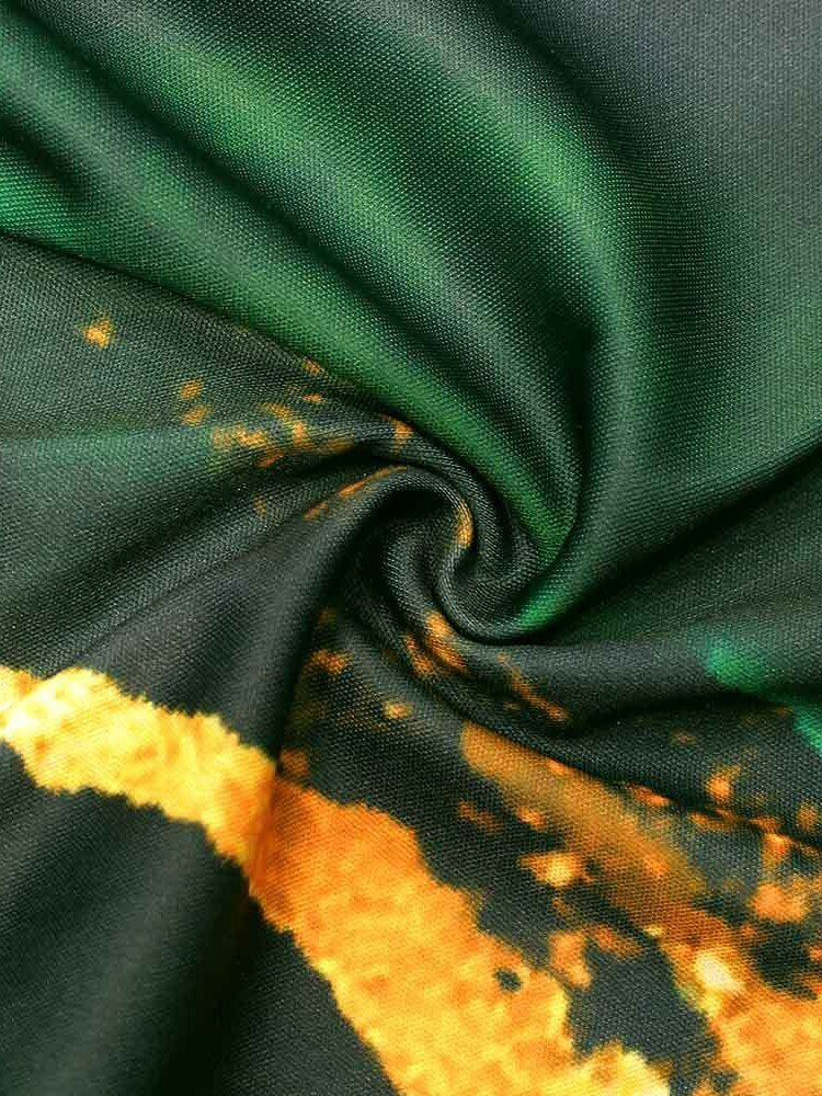 Print Jumpsuit Women Autumn and Spring 2024 New Fashion Long Sleeve Lapel Loose Casual Elegance Green Jumpsuits