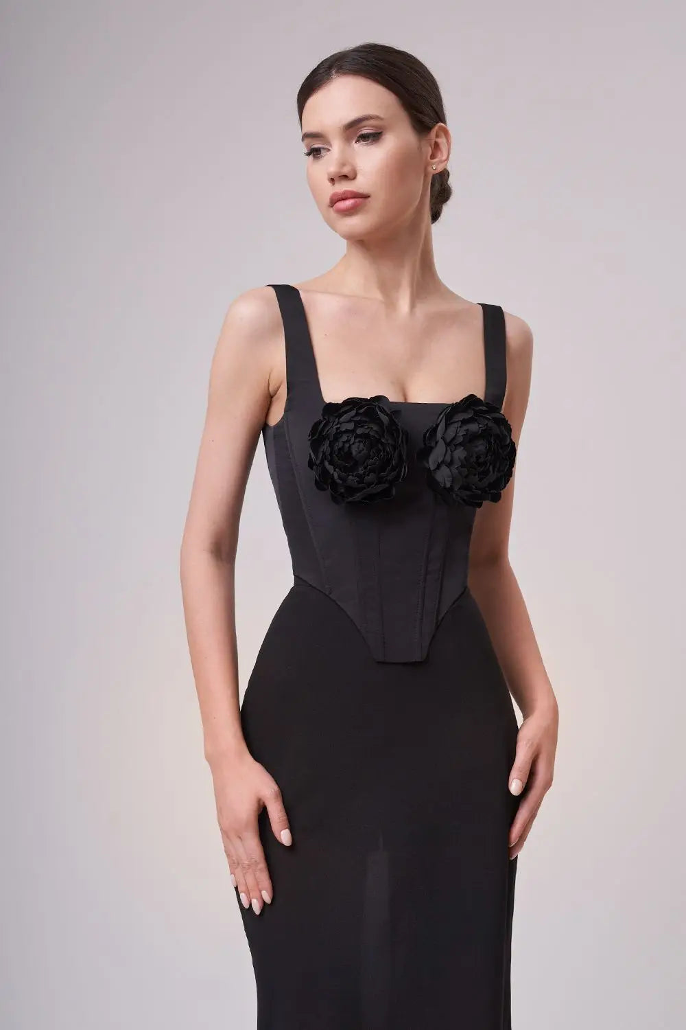 Black White Women Sexy Sleeveless Florals 2 Pieces Bodycon Midi Bandage Dress Elegant Evening Party Celebrate Homecoming Dress WHITE