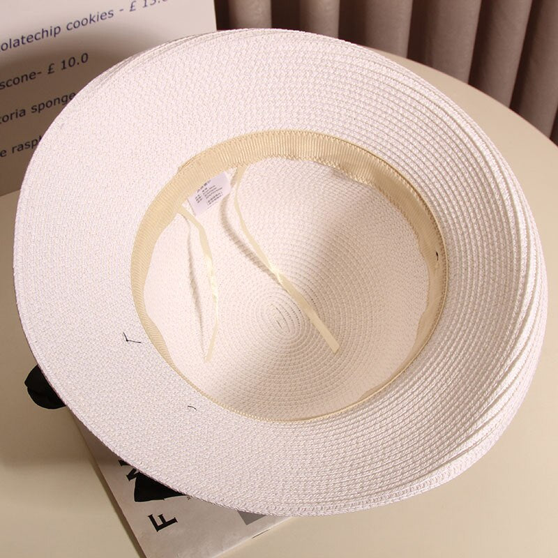 Women's hats for the sun Beach outing Luxury straw hat sunhat Golf cap summer new panama Visor Fashion elegant women caps 2024