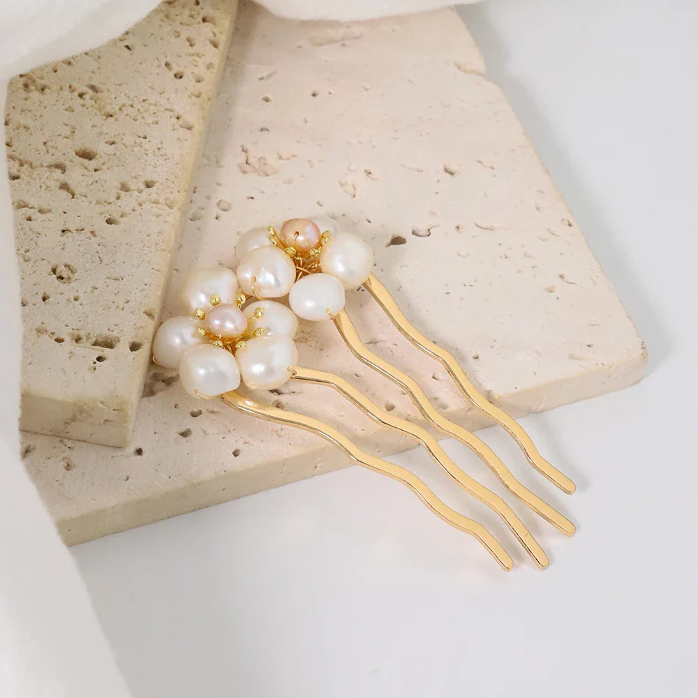 Natural Pearl Retro Hair Accessories Women Luxury Jewelry Hair Clips Flamenco Combs For Hair Girls Hair Pin Gift Gh0110 GH0112