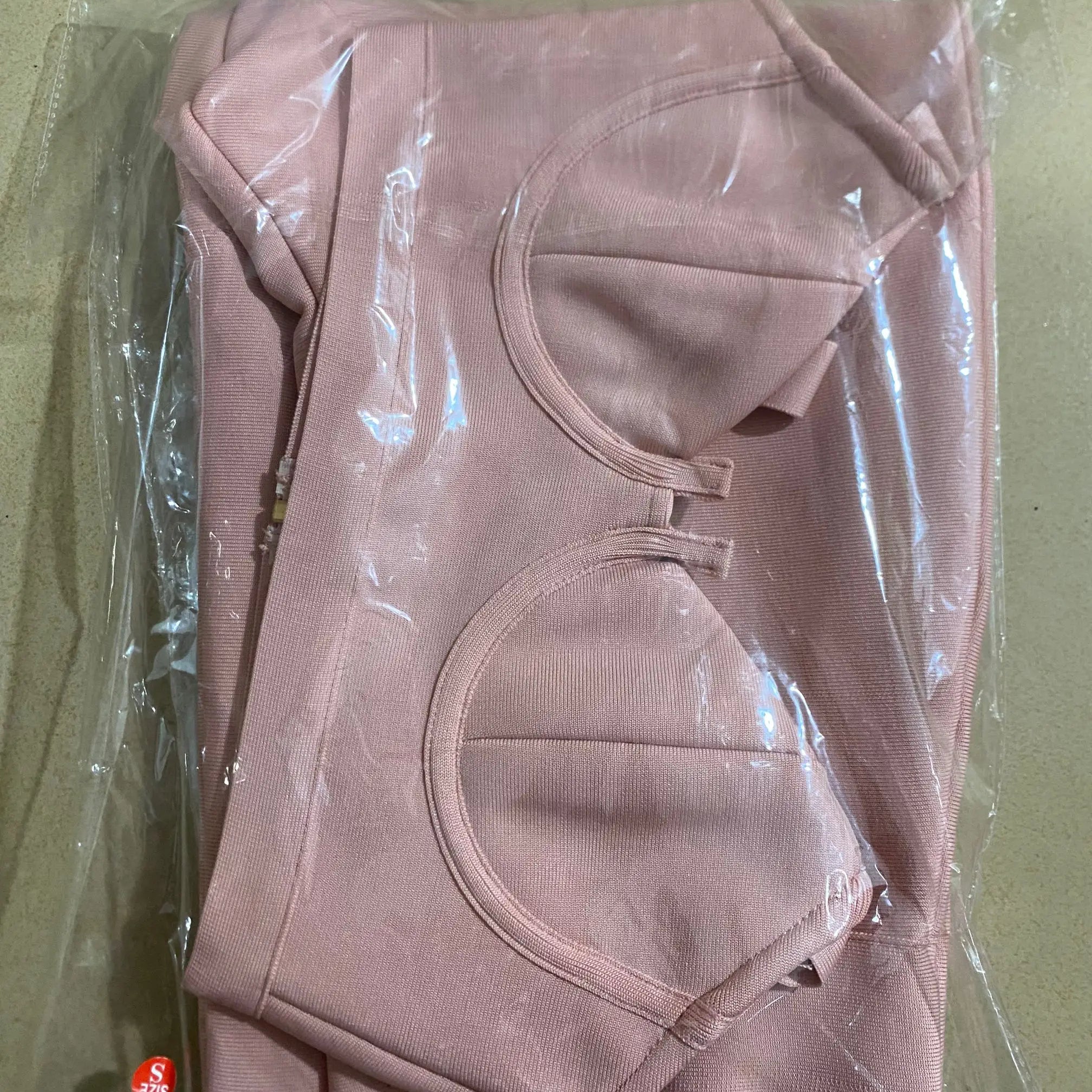 High quality Blue Two Pieces Set Bodycon Rayon Bandage Set Evening Party Sexy Fashion Outfit Pink