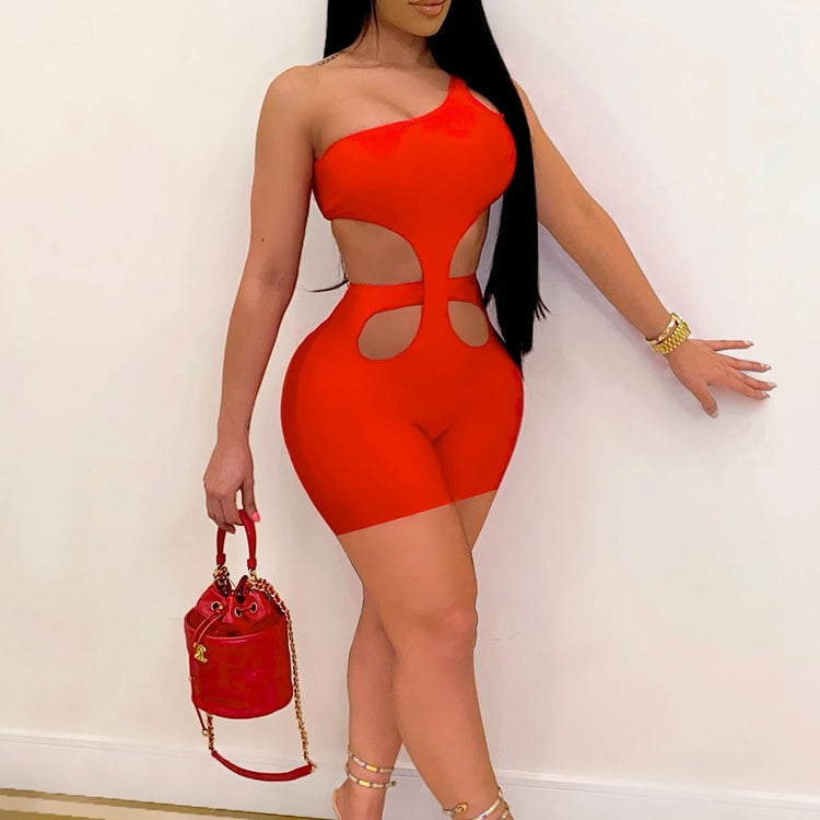 Znaiml 2024 One Shoulder Piece Rompers Playsuit Outfits Overalls for Women Clothing Summer Short Jumpsuit Monos Sexy Mujer