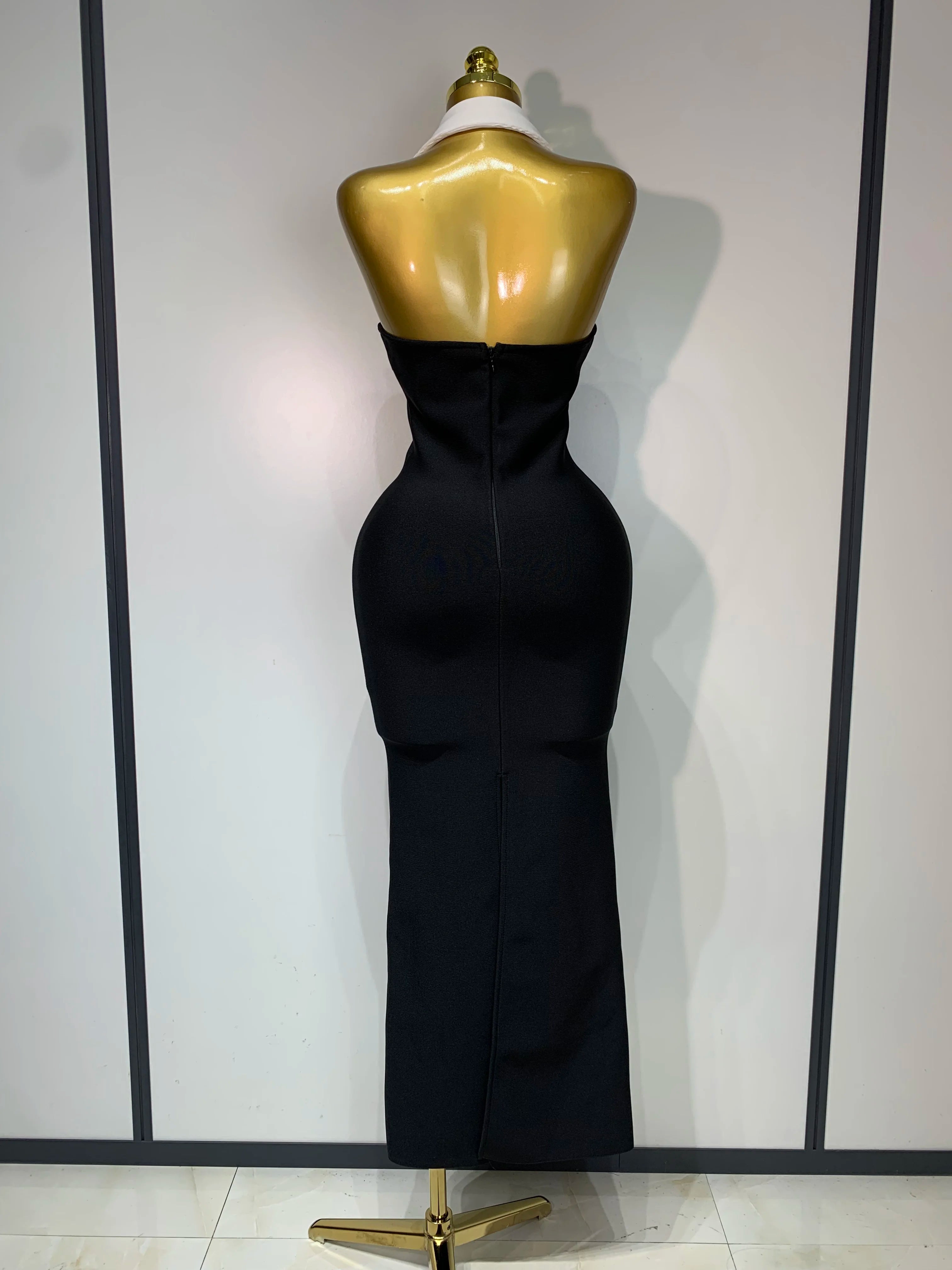 Sexy Halter Backless Maxi Dress For Women Celebrity Elegant Gown Sleeveless Bodycon Club Birthday Evening Party Wedding Dresses