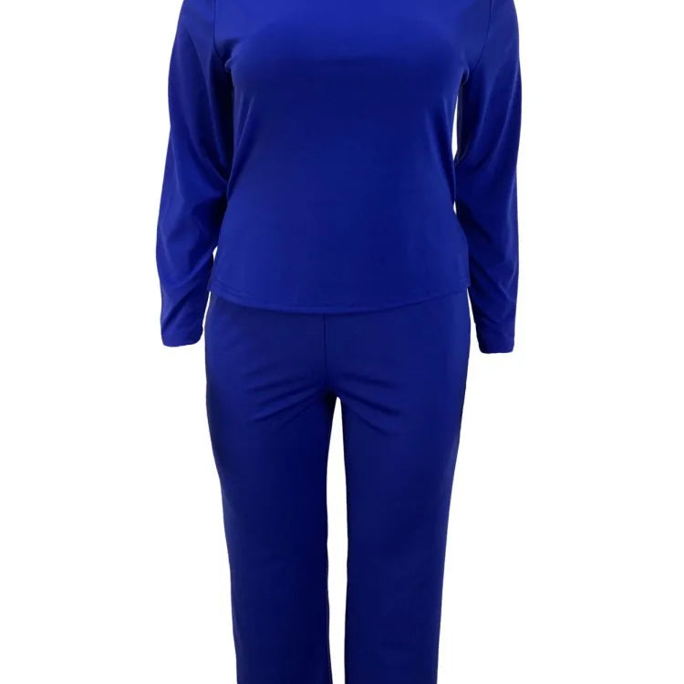 2 Piece Women Sets 2025 Plus Size Spring Autumn Matching Sets Top And Pants Suits Outfits Oversized Clothing