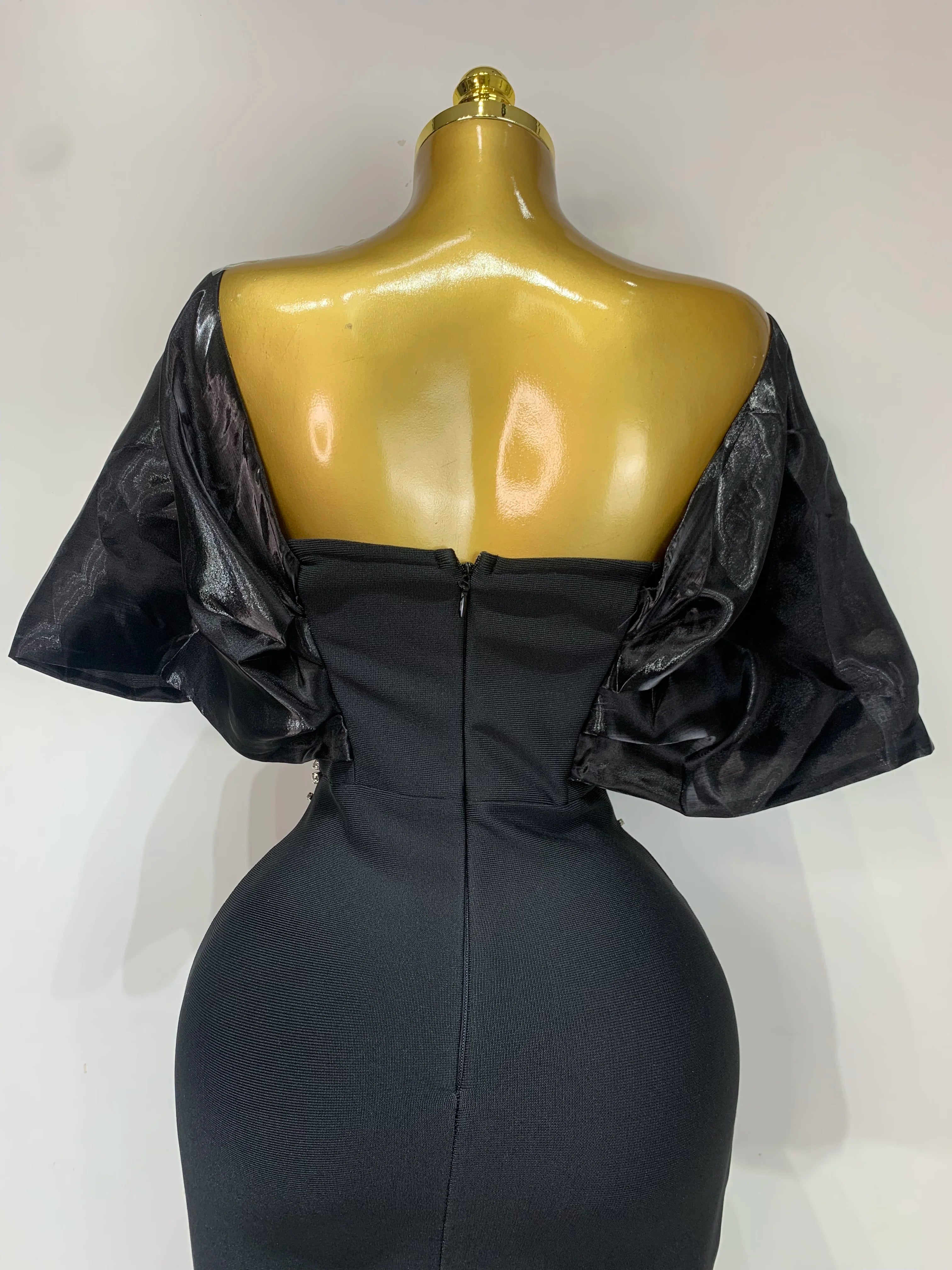 Women Sexy Backless Sparkly Diamonds Black Long Bodycon Bandage Dresses Luxury Birthday Party Celebrity Elegant Knitted Clothing