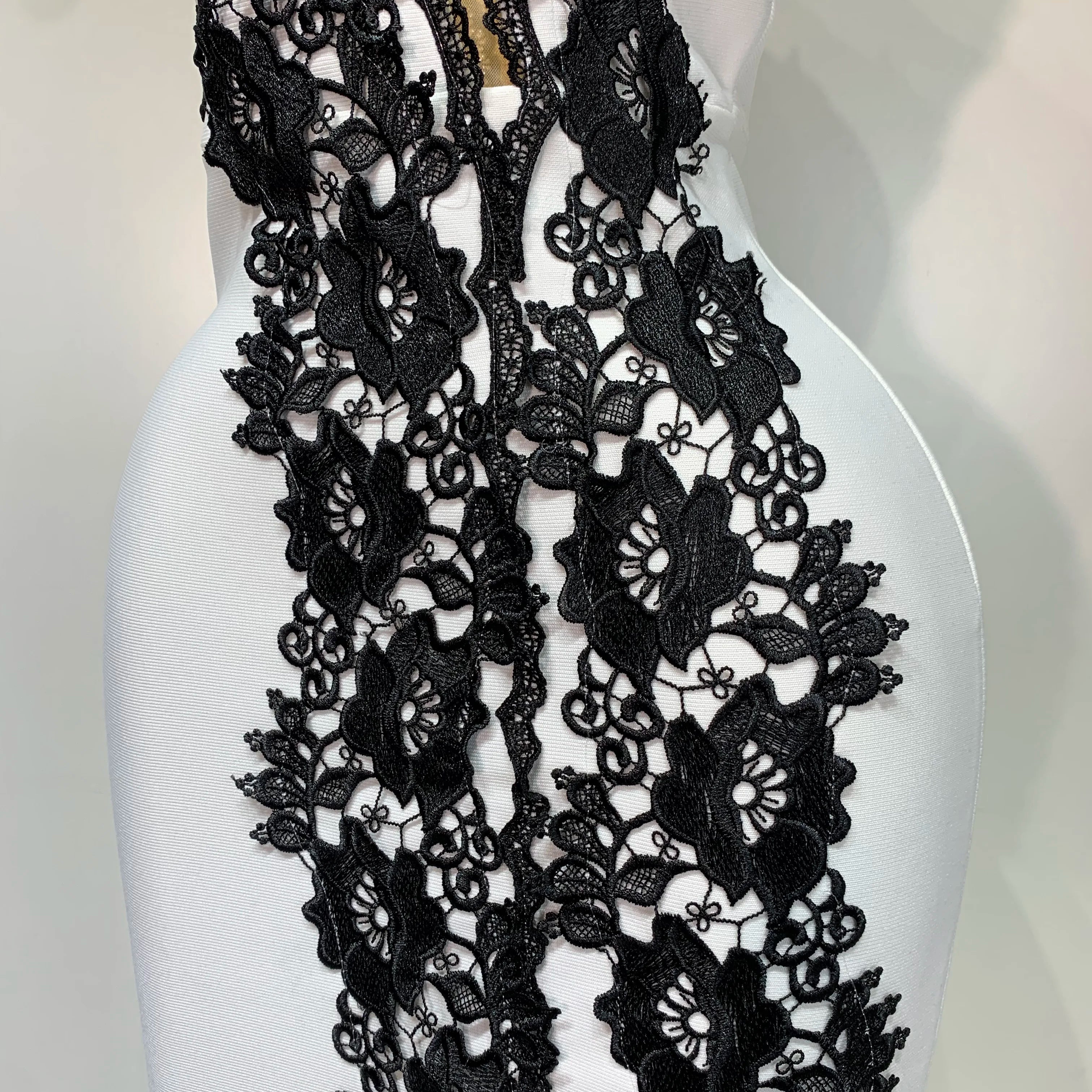 Women New Designer Black Lace Bodycon Bandage Dress Luxury Birthday Party Dresses Elegant Long Celebrity Evening Prom Gowns