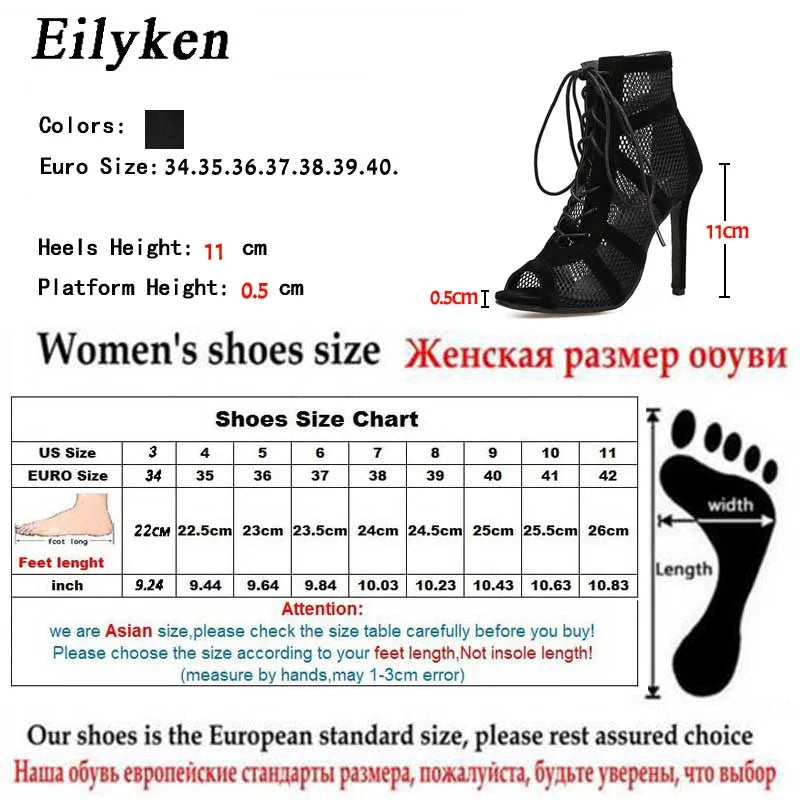 Eilyken Sexy Fashion Women Shoes Very Light Comfort Thin Heels Open Toe Dancing Woman's Sandals Size 43