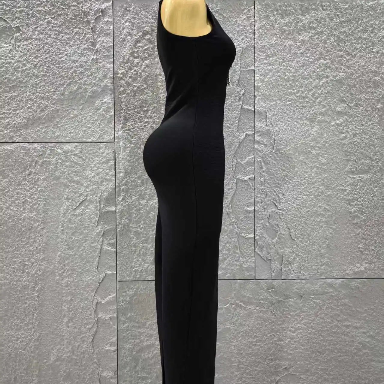 Top Quality Women Sleeveless Sexy Keyholes Shinning Diamond Bodycon Long Bandage Dress Evening Party Celebrate Cocktail Dress
