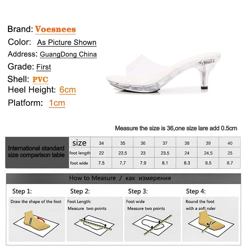 6CM Women's Kitten Heels LED Light Sandals Nightclub Slim Heel Transparent Crystal Car Model Shining High Clear Beach Slippers