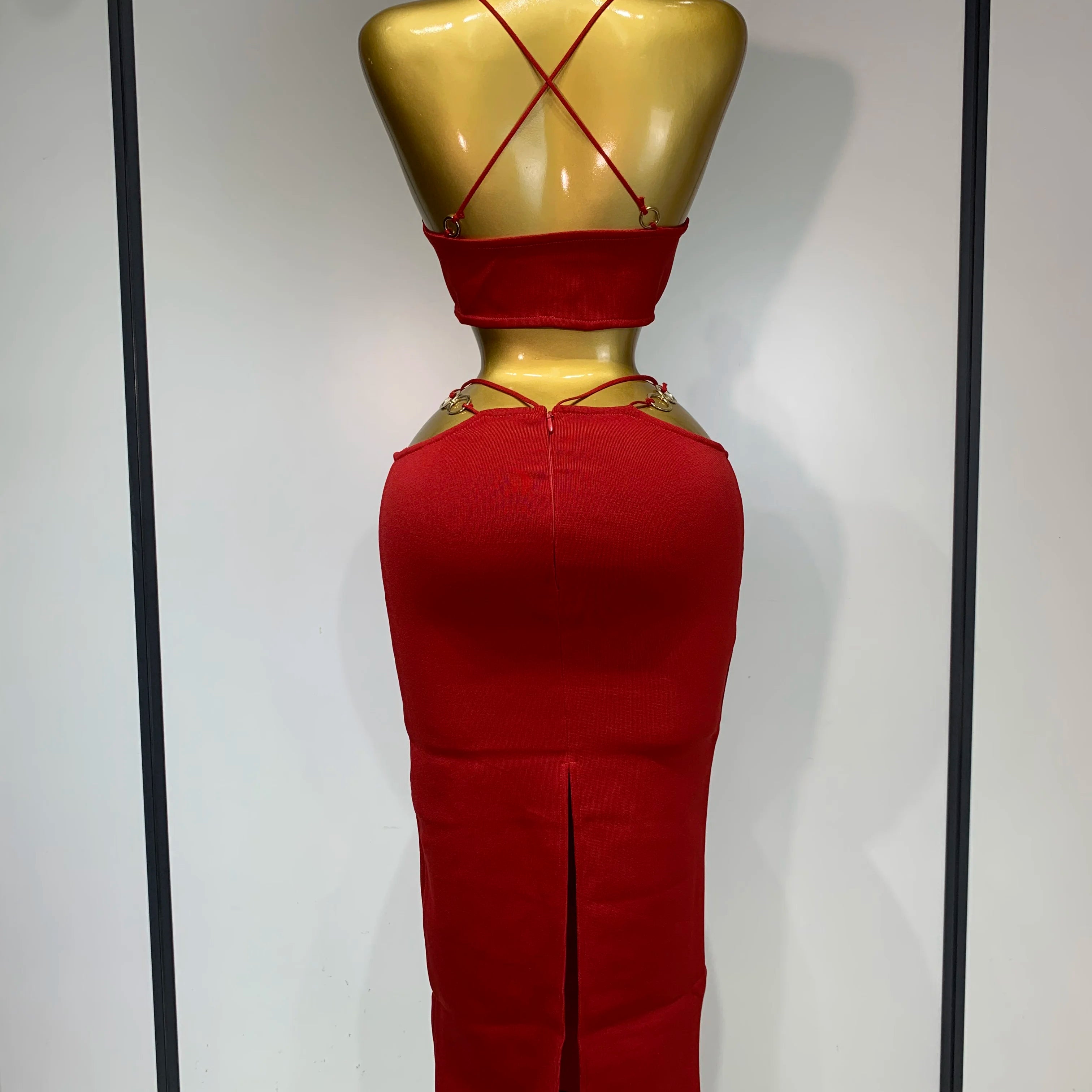 Women Sleeveless Sexy Halter Hollow Out Black Red Bodycon Long Bandage Dress 2025 Celebate Elegant Luxury Birthday Club Dress