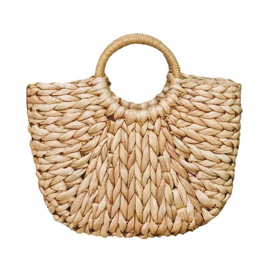 Summer Straw Handbag Wooden Handle Large Capacity Paper Rope Woven Straw Bag 2024 New Fashion Summer Vacation Travel Beach Bag beige12