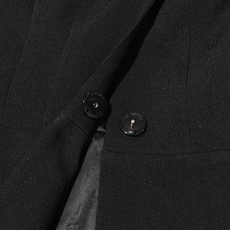 Solid Asymmetrical Blazers For Women Round Neck Long Sleeve Tunic Minimalist Blazer Female Fashion Style Clothes