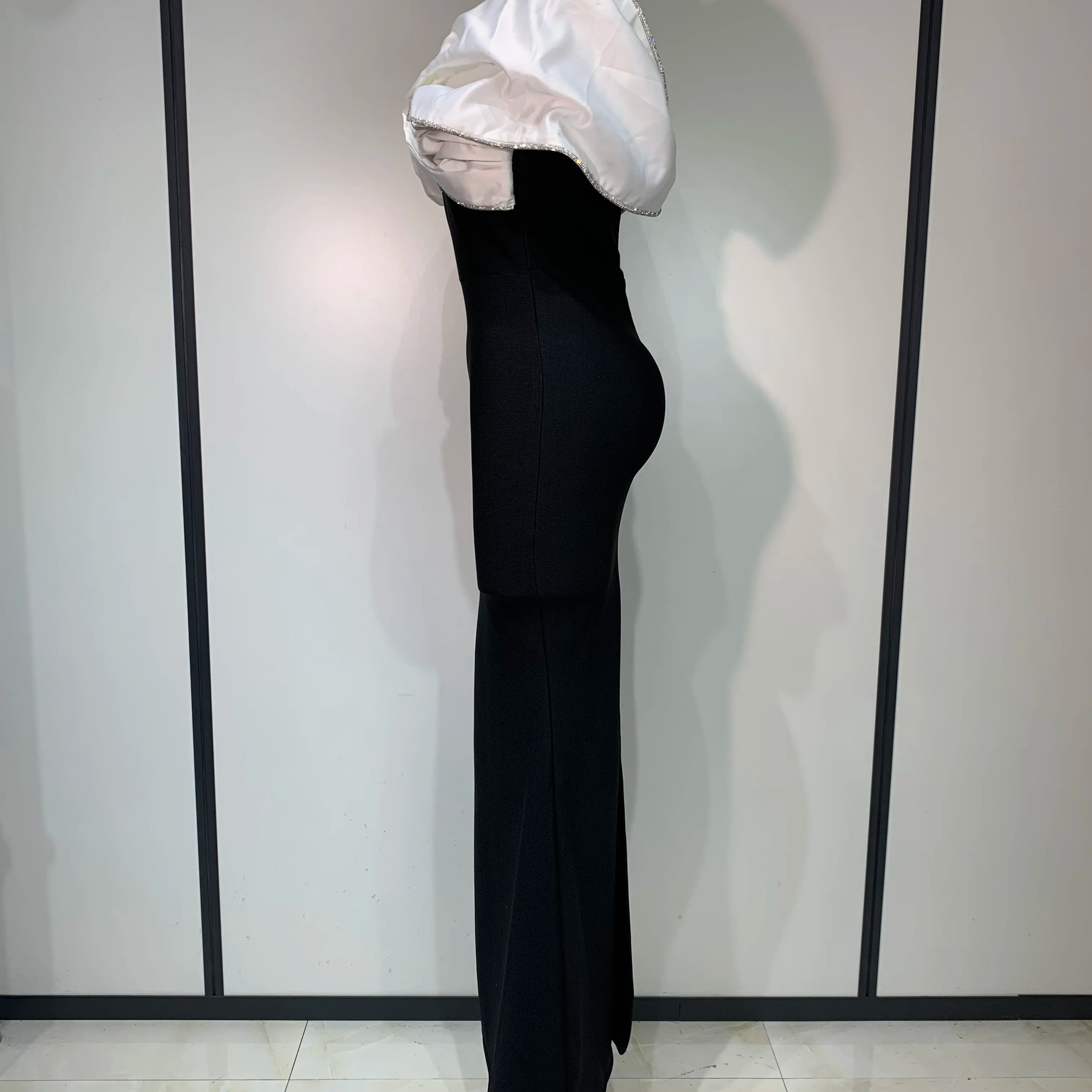 Women Sexy Off Shoulder Rhinestone Bodycon Maxi Long Bandage Dress 2025 Celebrity Elegant Evening Party Luxury Birthday Outfit