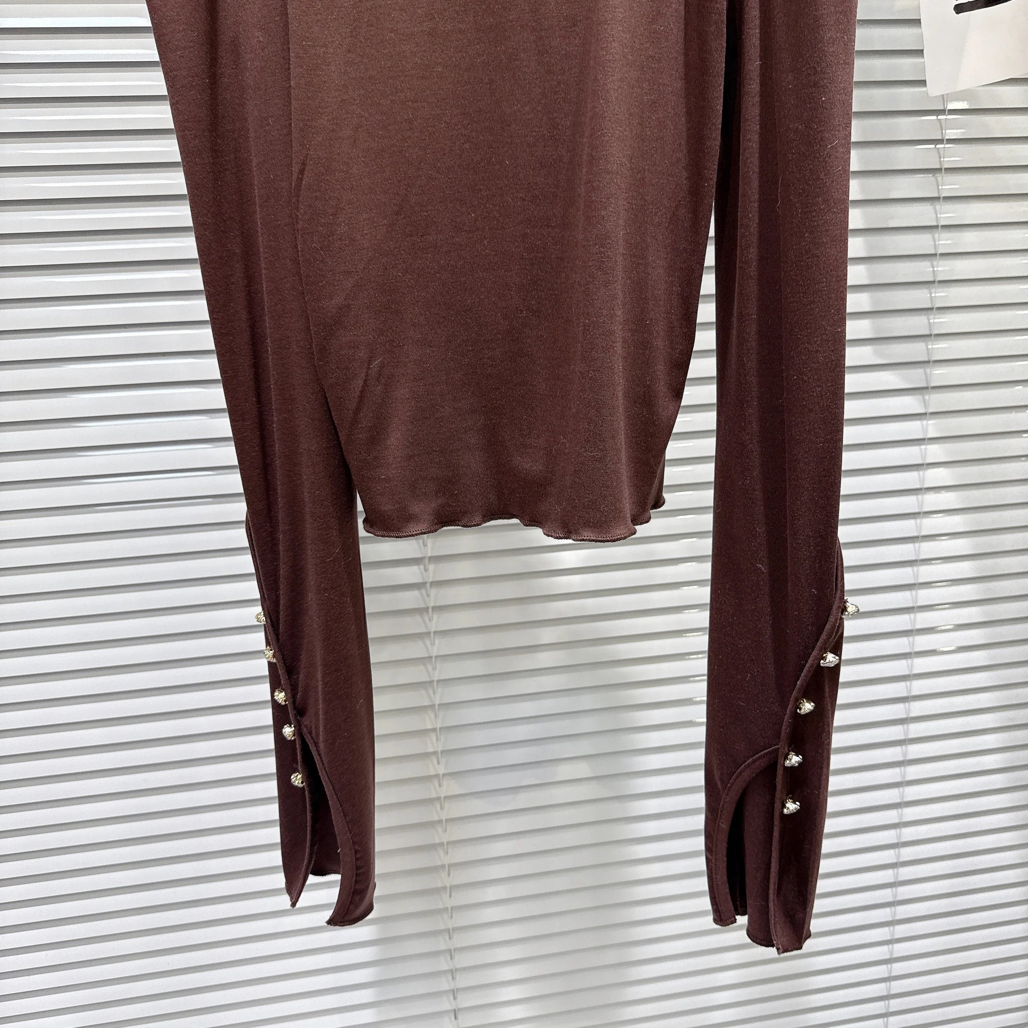 Winter New Sweet Fashion Embroidered Lace Collar Patchwork Design Stretch Long Sleeve T-shirt For Women 11A07863