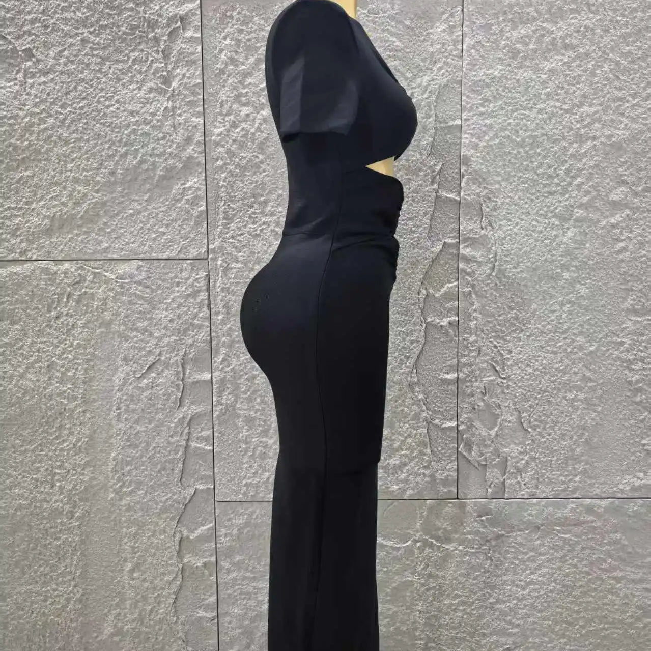 High Women Sexy Short Sleeve Keyholes Bodycon Long Bandage Dress Nightclub Party Birthday Evening Outfit Vestido